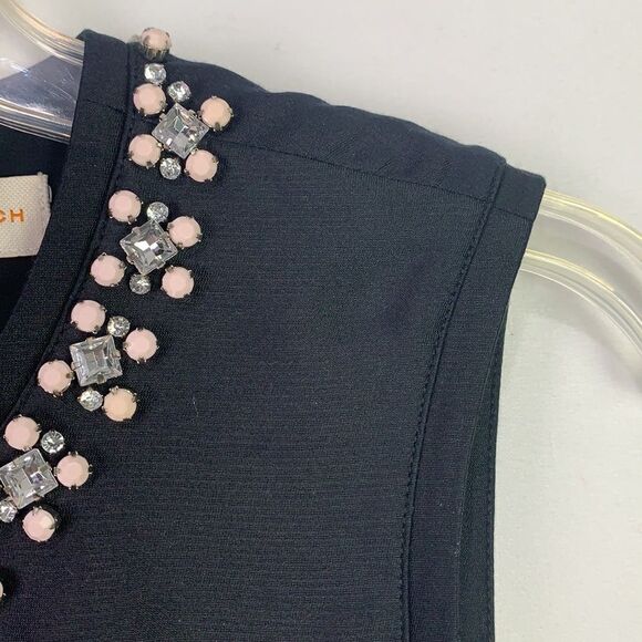 Tory Burch black with beaded neckline tank top - Picture 4 of 9